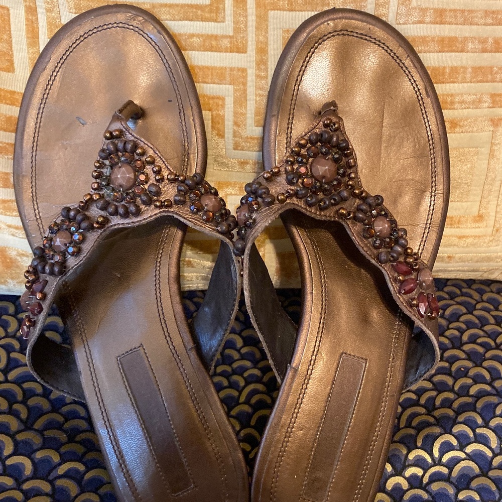 Bandolino Jeweled Sandals Size 7.5